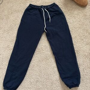 Brandy Melville Navy Blue Sweatpants with Drawstring